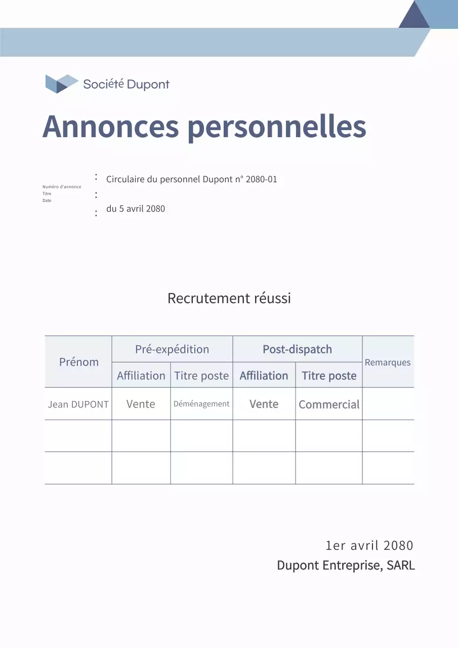 Annonce du personnel de Grey Clean