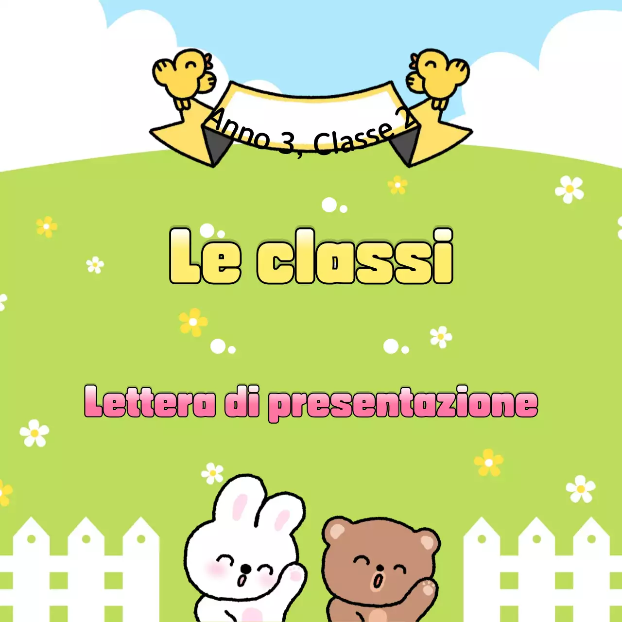 Annunci di fine anno in classe