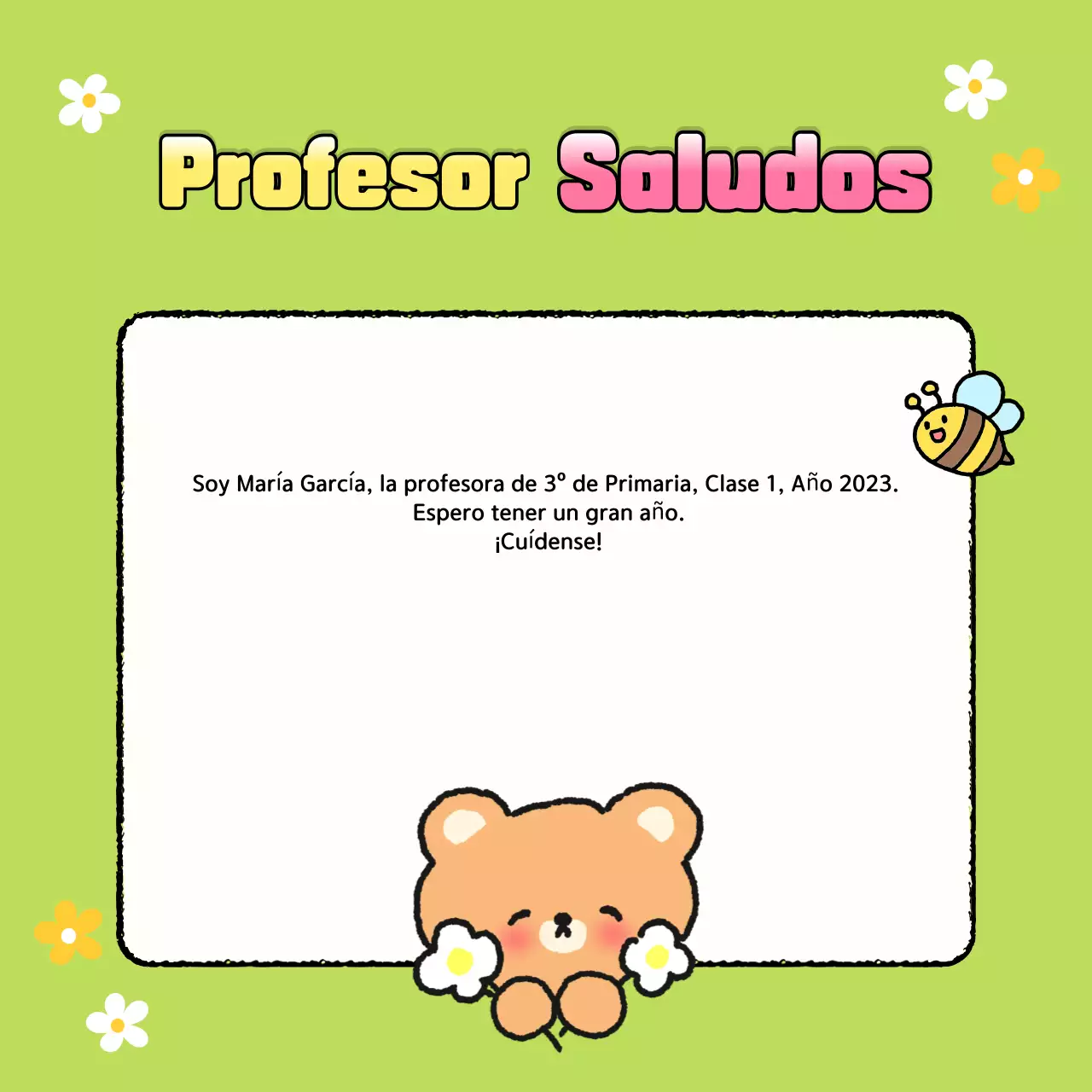 Anuncios de fin de año en las aulas