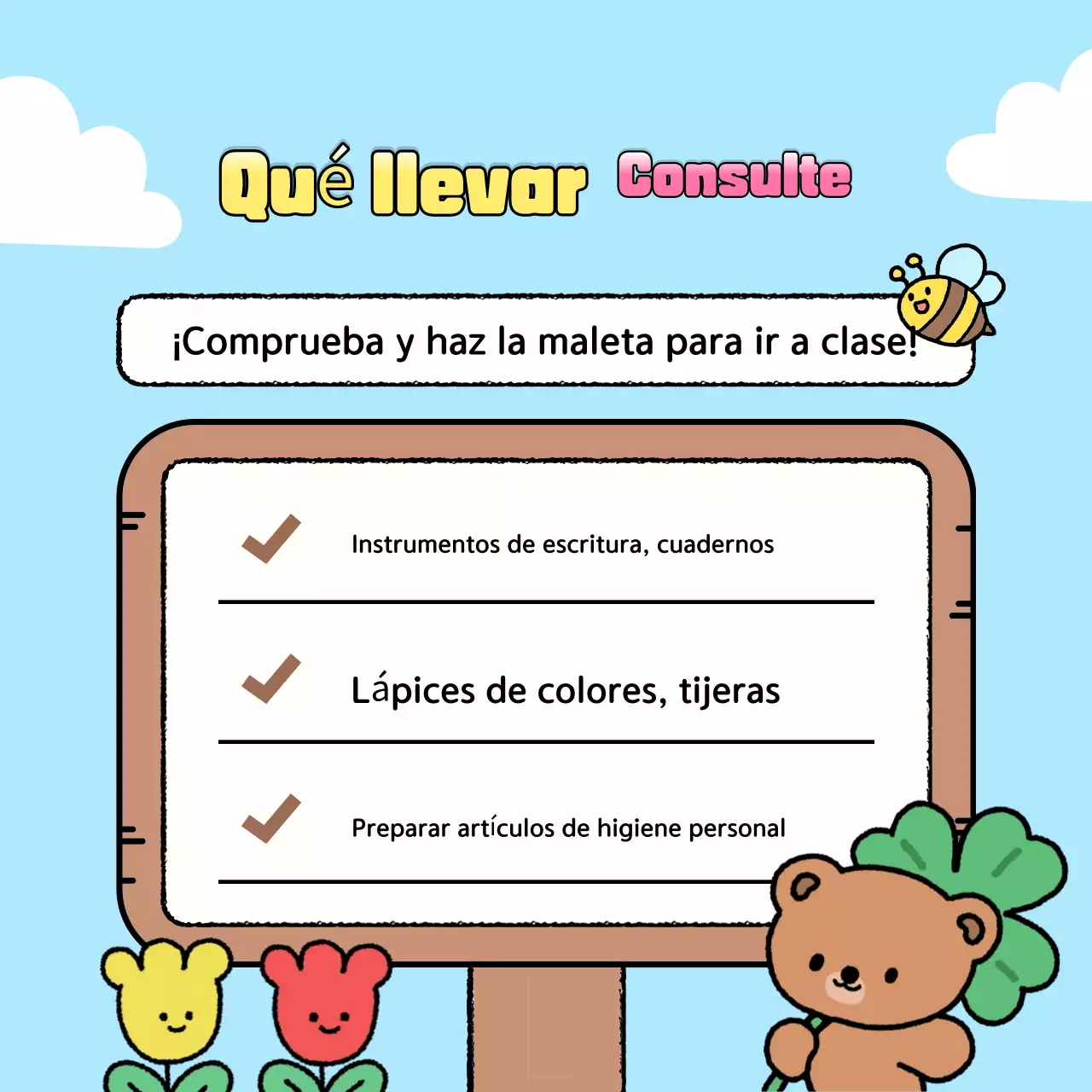 Anuncios de fin de año en las aulas