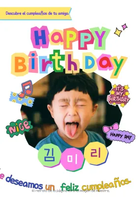 Una celebración de cumpleaños arco iris