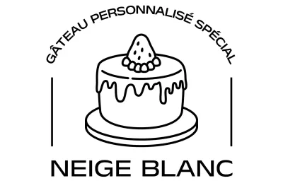 Logo de gâteau avec illustration minimaliste