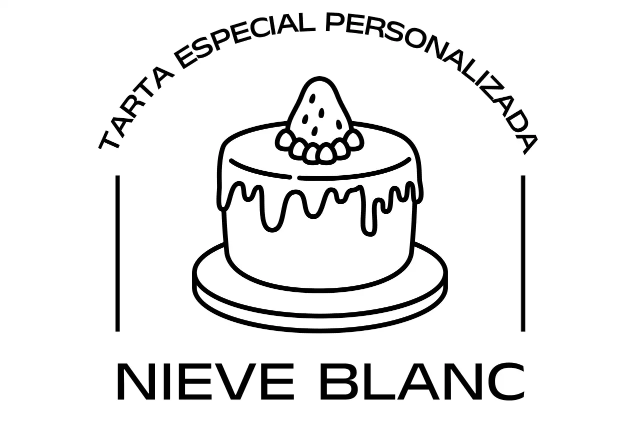 Logotipo de tarta con ilustración minimalista