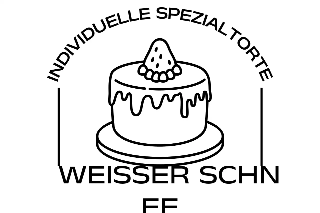 Tortenlogo mit minimalistischer Illustration