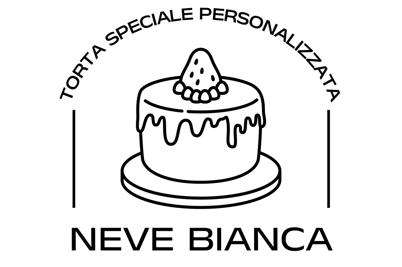 Logo della torta con illustrazione minimalista
