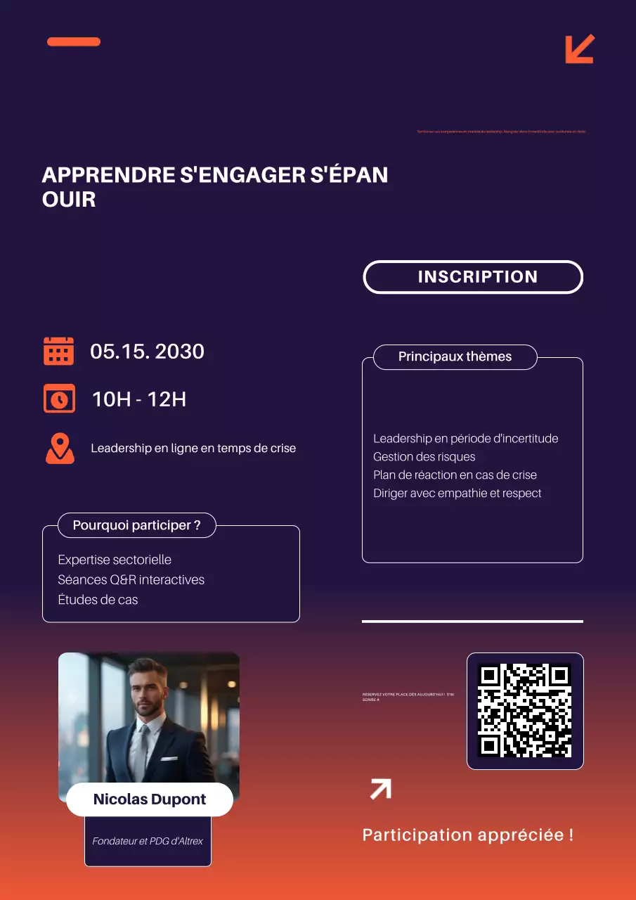 Promotion d'un webinaire moderne en violet