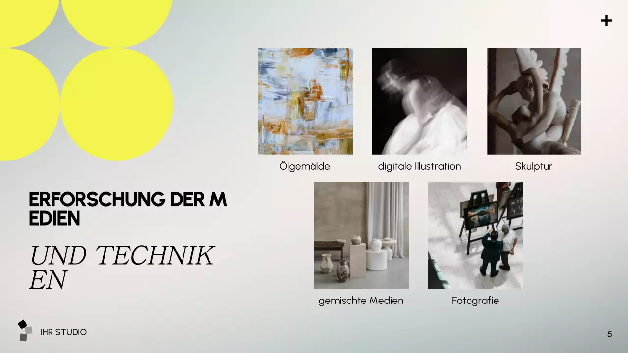 graue moderne Kunstpräsentation