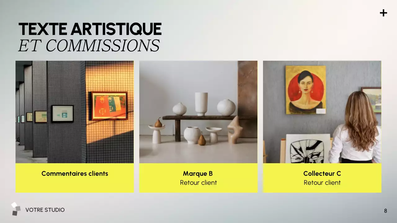 présentation de l'art moderne gris