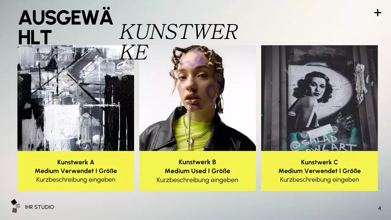 graue moderne Kunstpräsentation