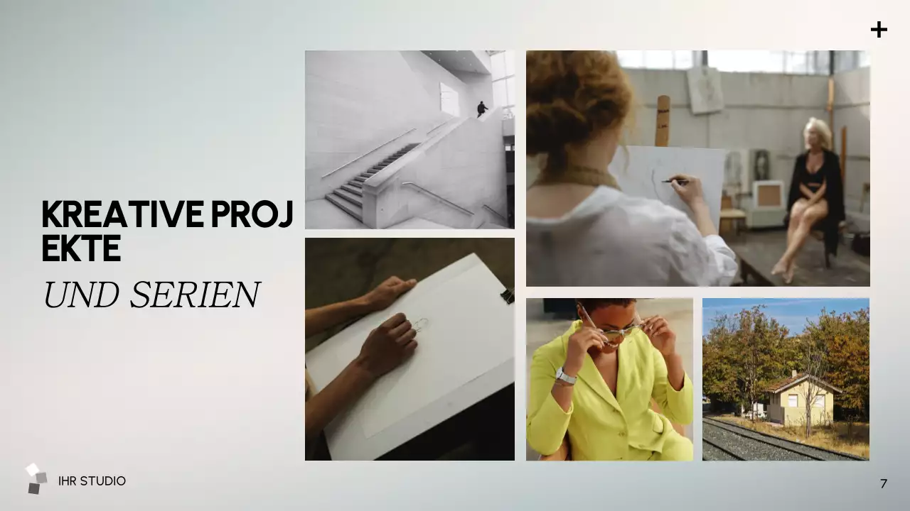 graue moderne Kunstpräsentation