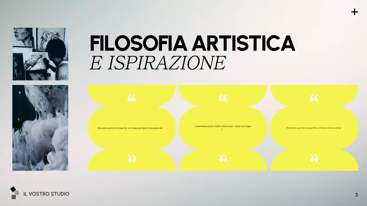 presentazione dell'arte moderna grigia