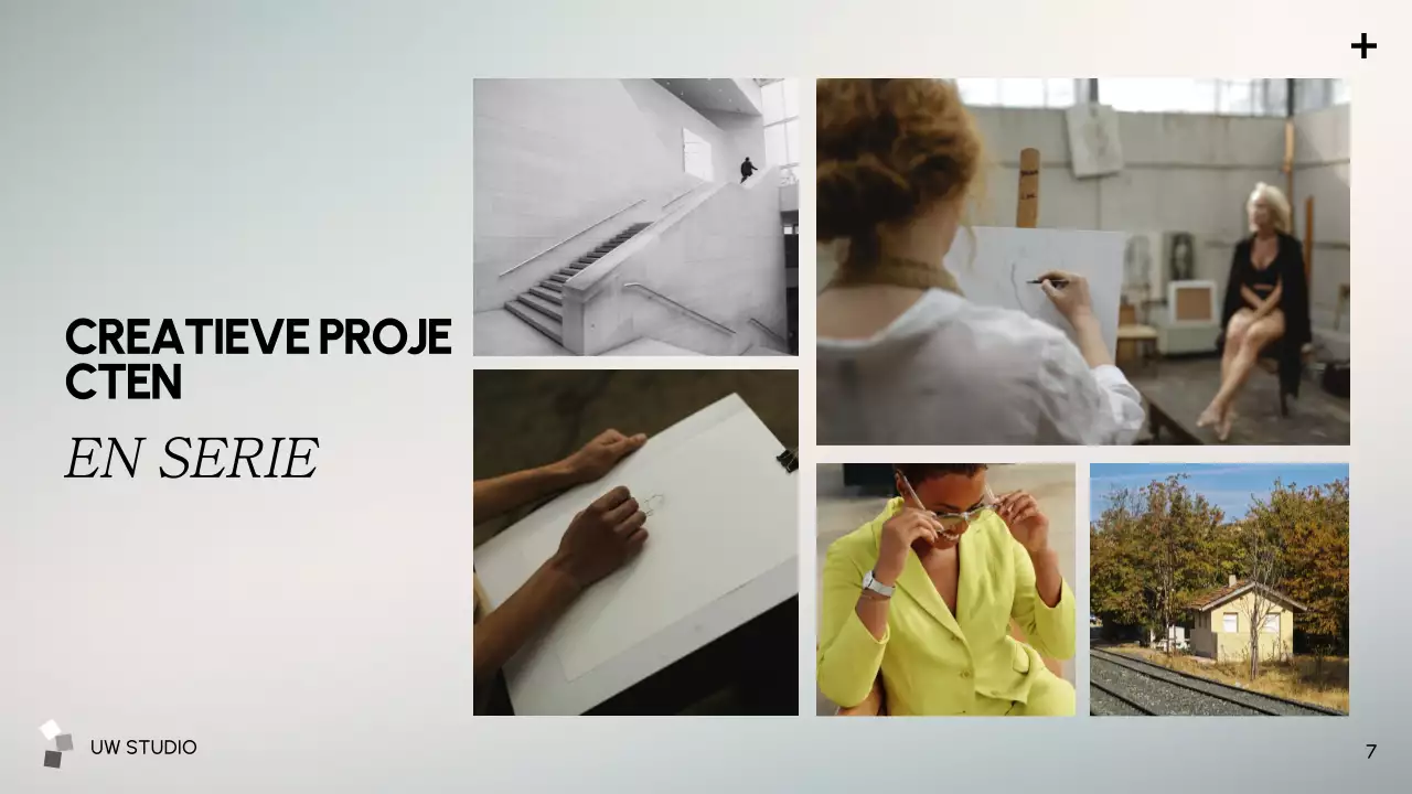 presentatie grijze moderne kunst