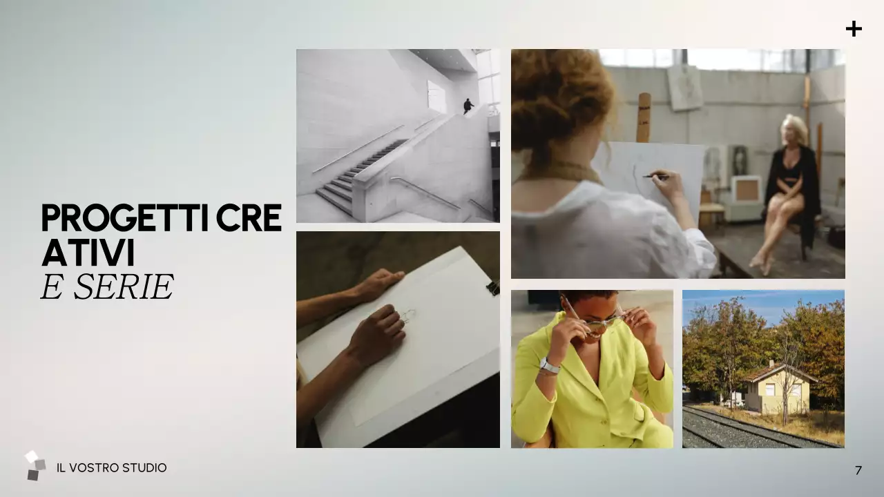 presentazione dell'arte moderna grigia