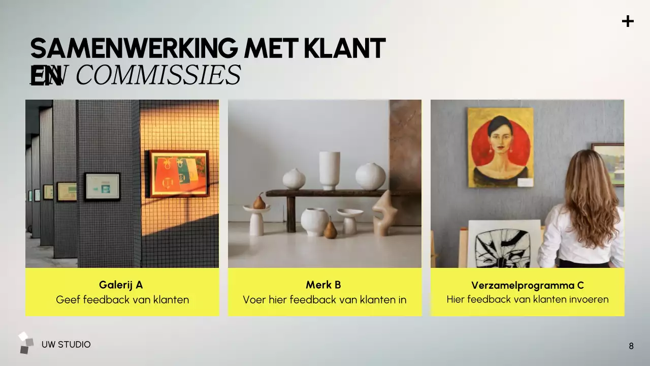 presentatie grijze moderne kunst
