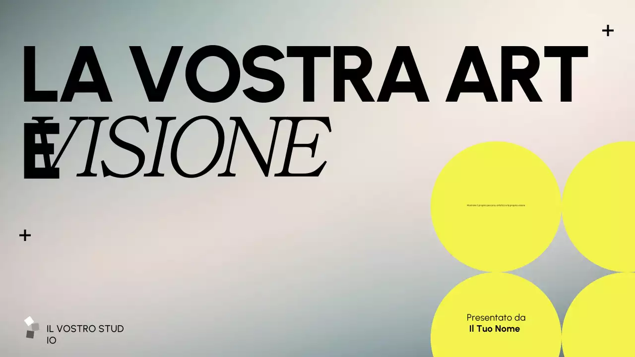 presentazione dell'arte moderna grigia