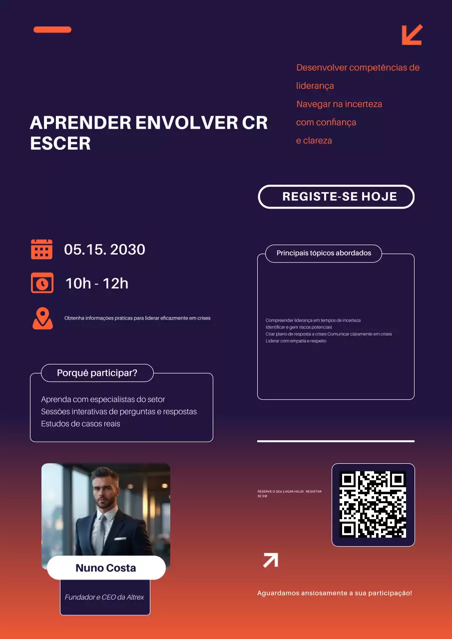 Promoção de Webinars Modernos Purple