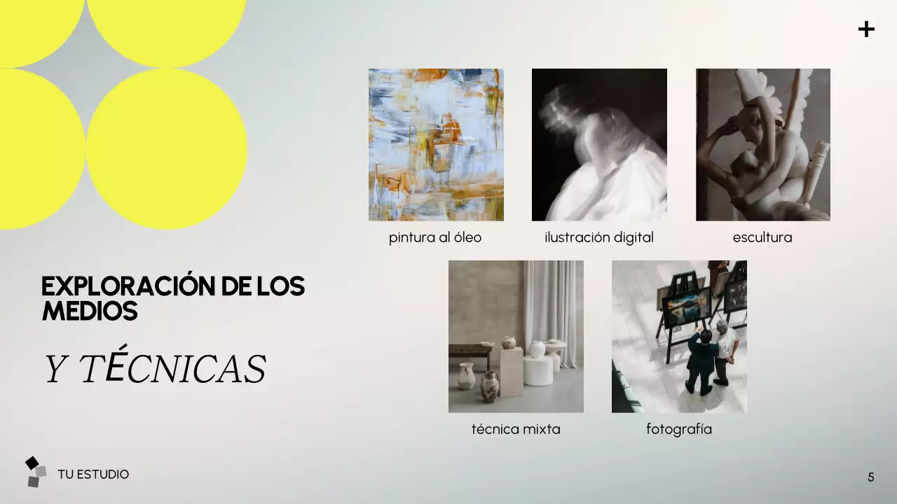 presentación de arte moderno gris