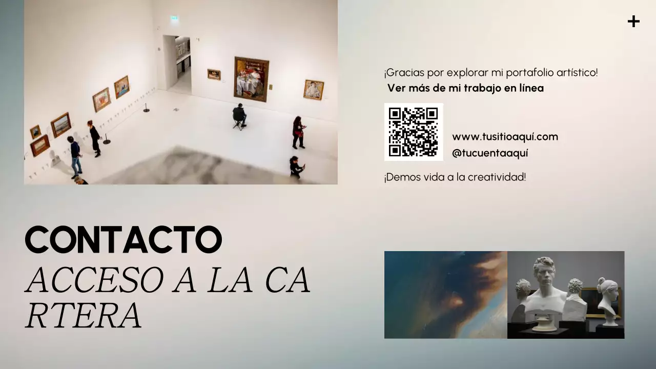 presentación de arte moderno gris