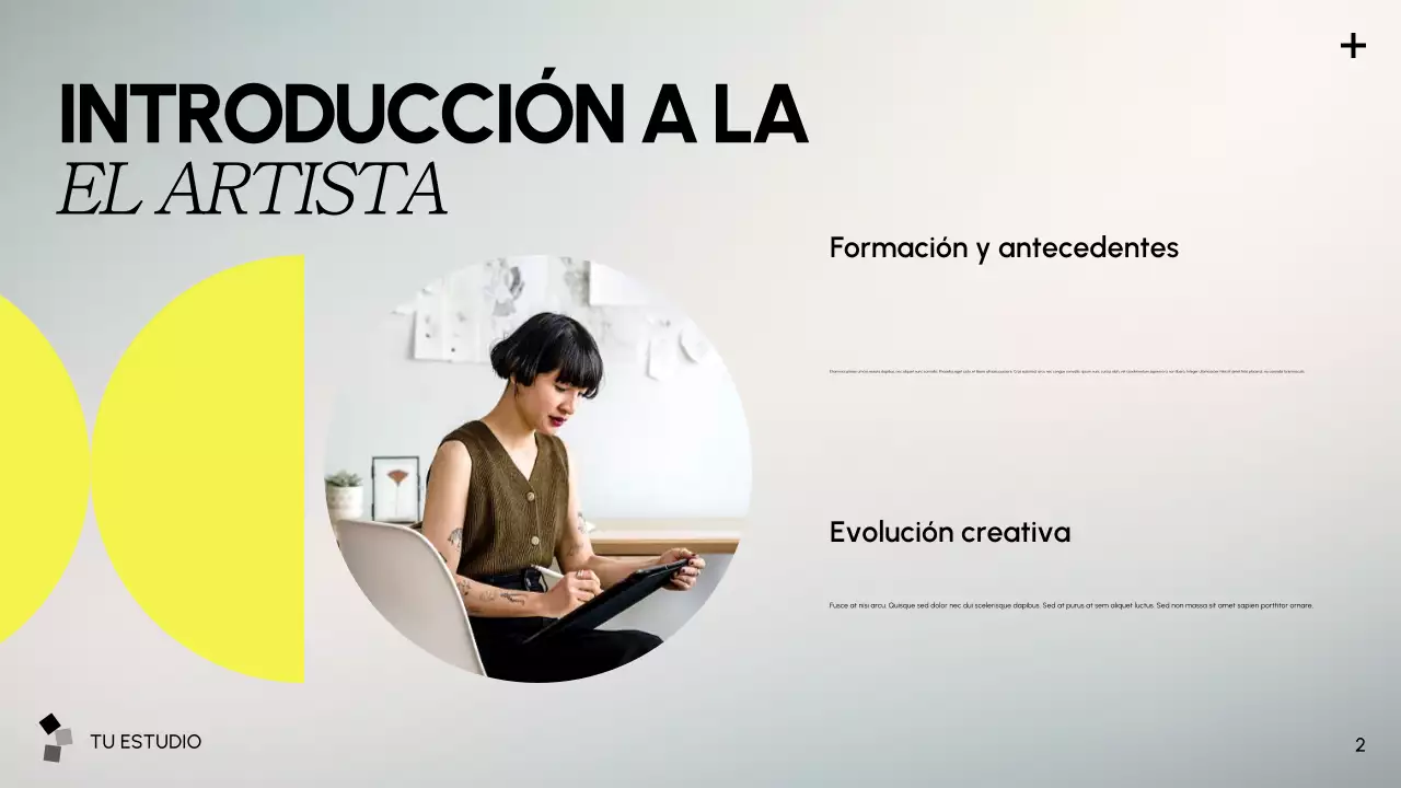 presentación de arte moderno gris