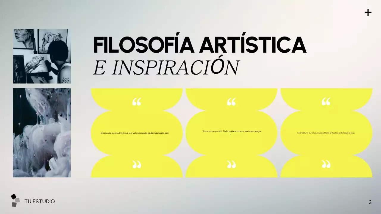 presentación de arte moderno gris