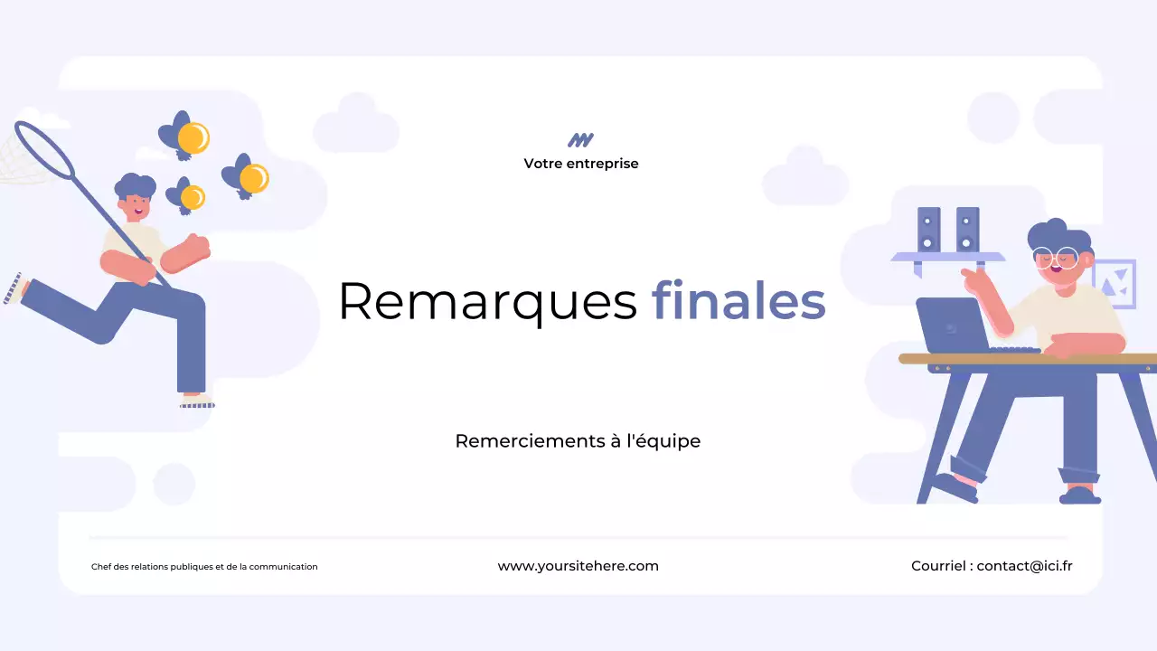 présentation de l'équipe moderne bleue