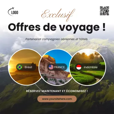 Promotion des voyages pour les médias sociaux
