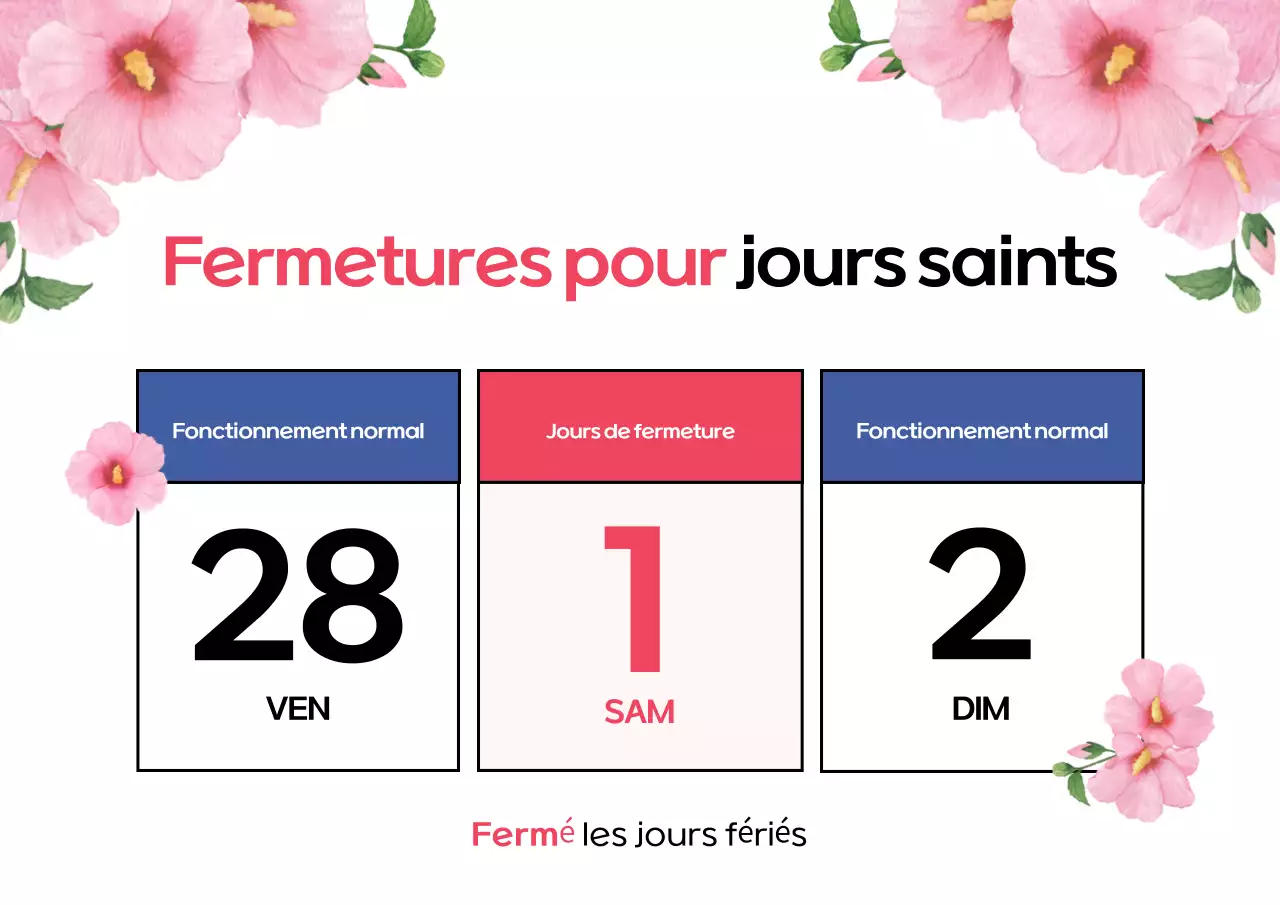 Annonce de la fermeture du festival coréen blanc et rose