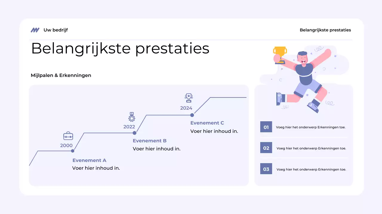 presentatie blauw modern team