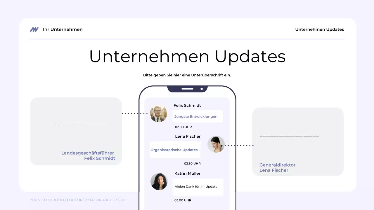blau modern team präsentation