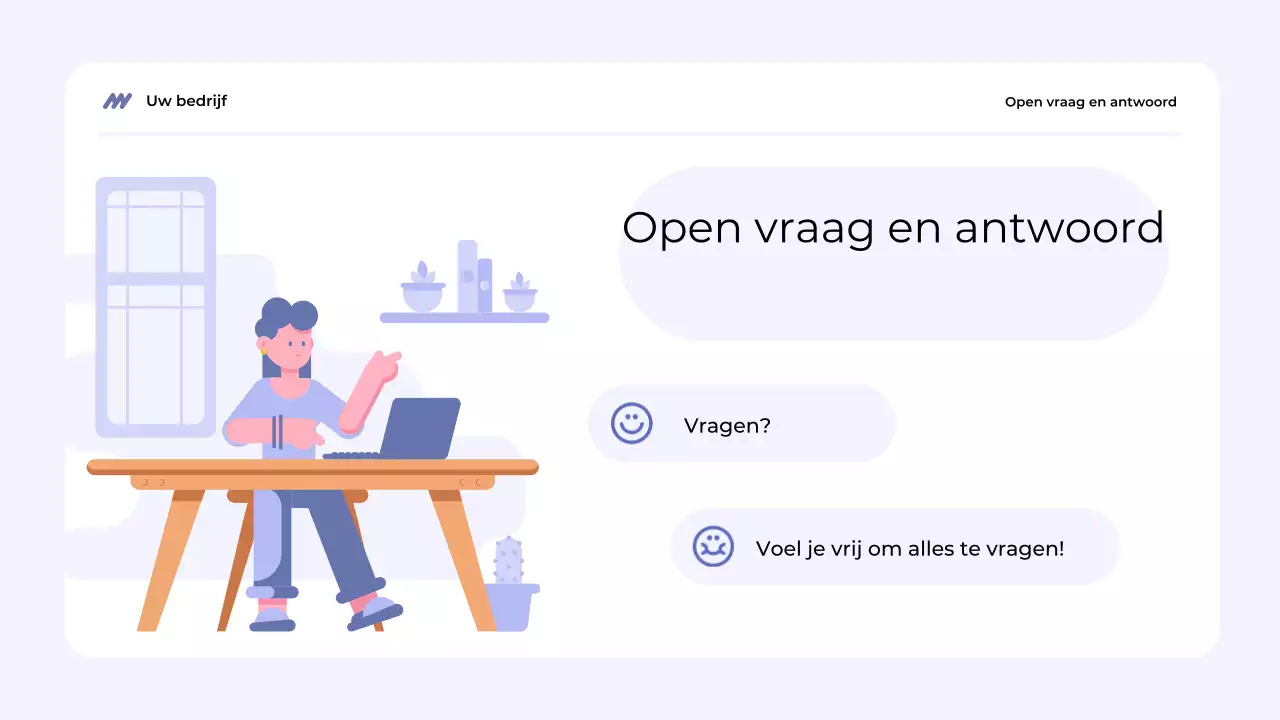 presentatie blauw modern team