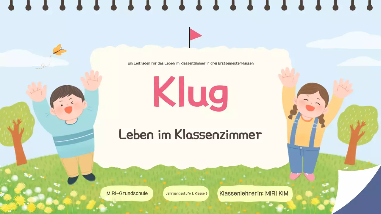 Hellblau, niedliche Lehrmittel