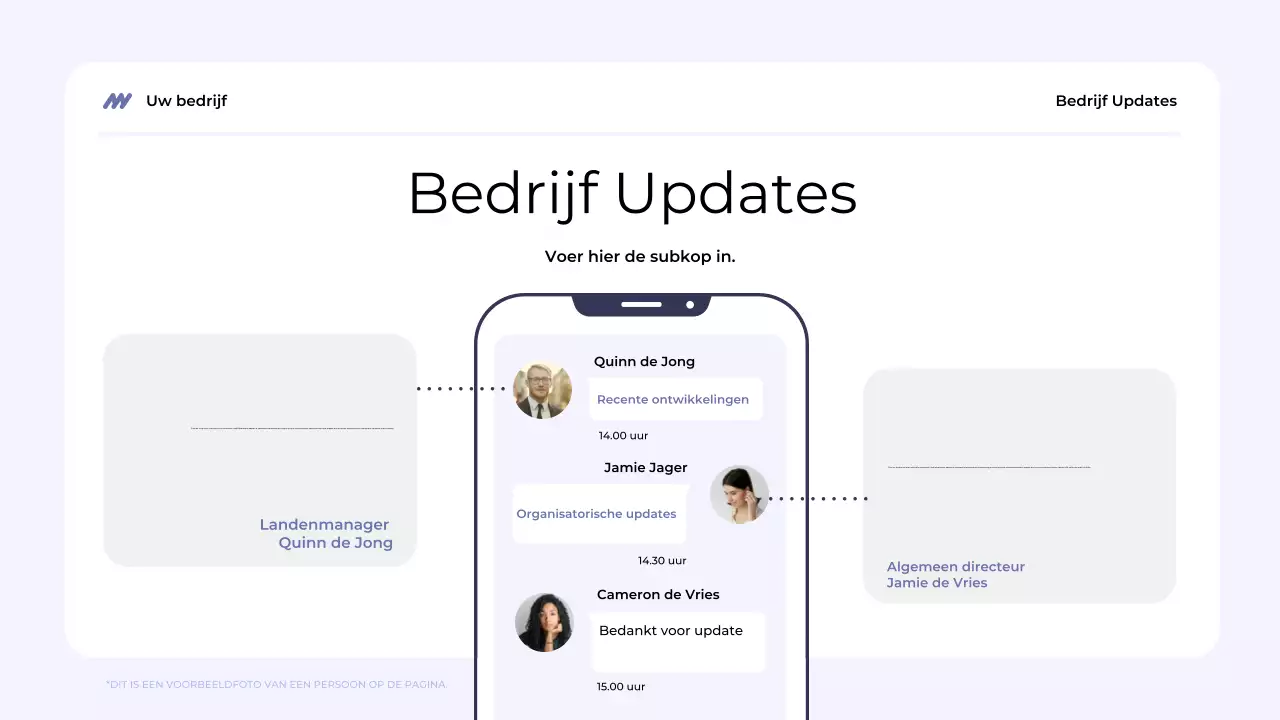 presentatie blauw modern team