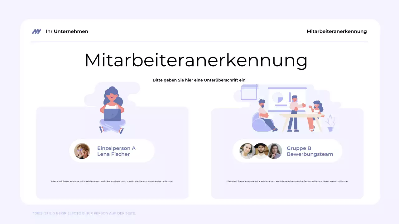 blau modern team präsentation