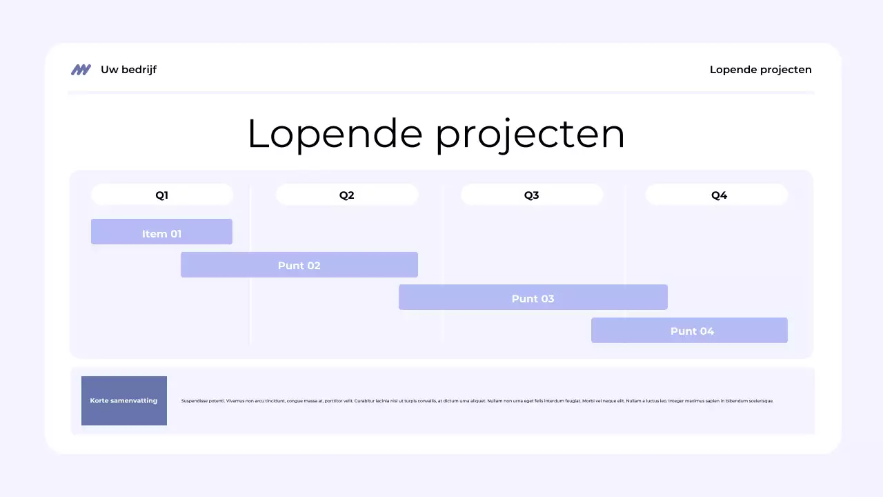presentatie blauw modern team