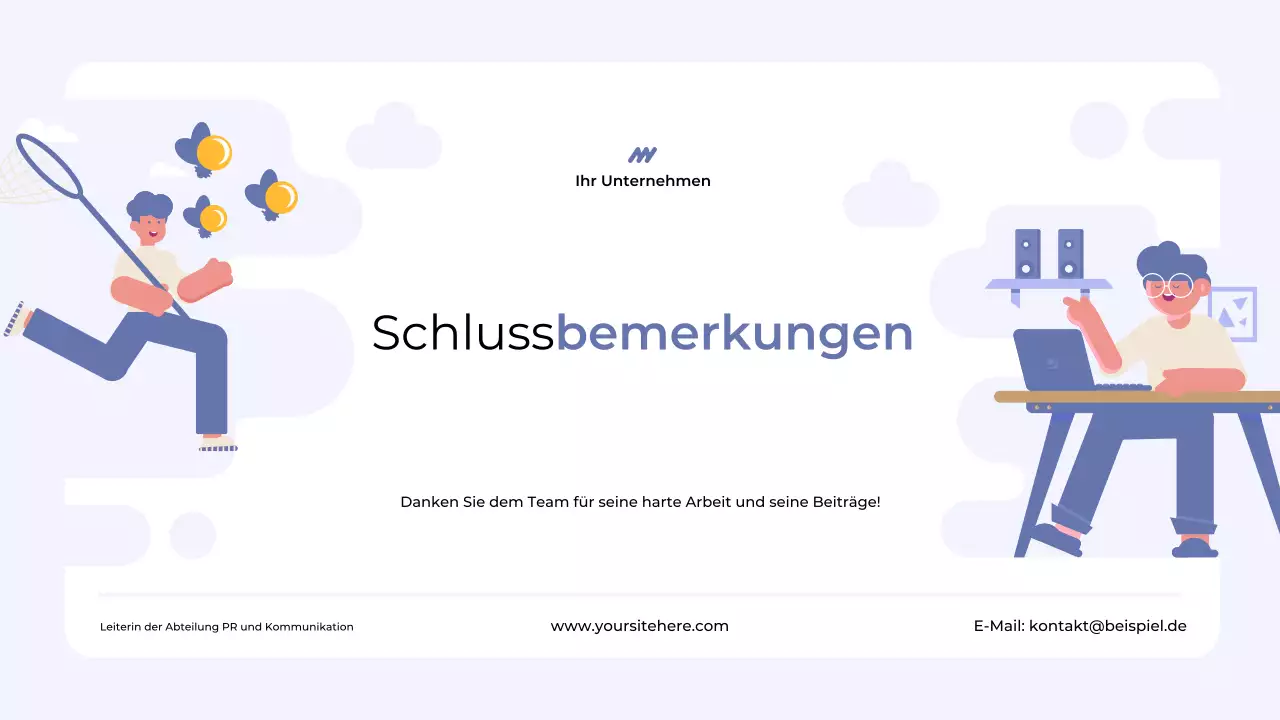 blau modern team präsentation