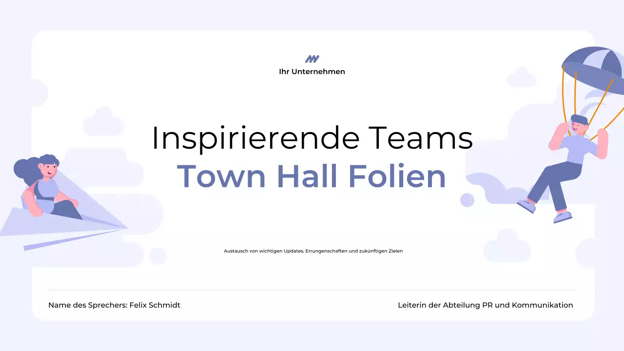 blau modern team präsentation