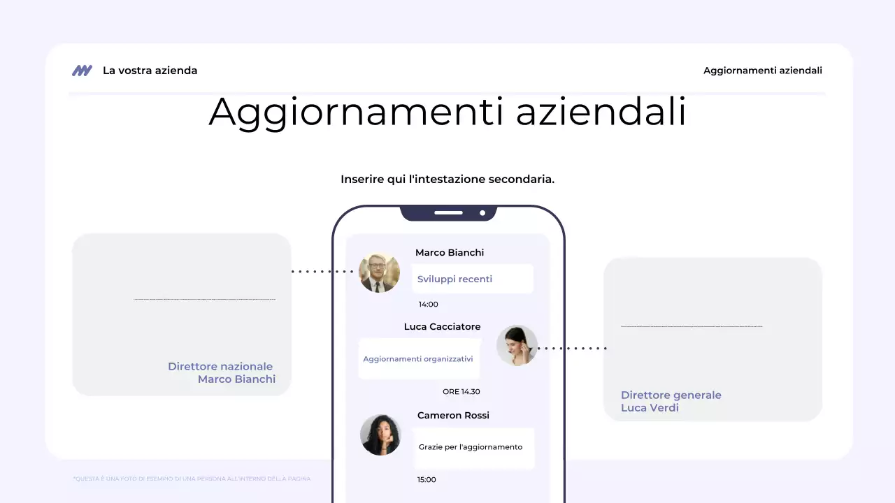 presentazione del team blu moderno