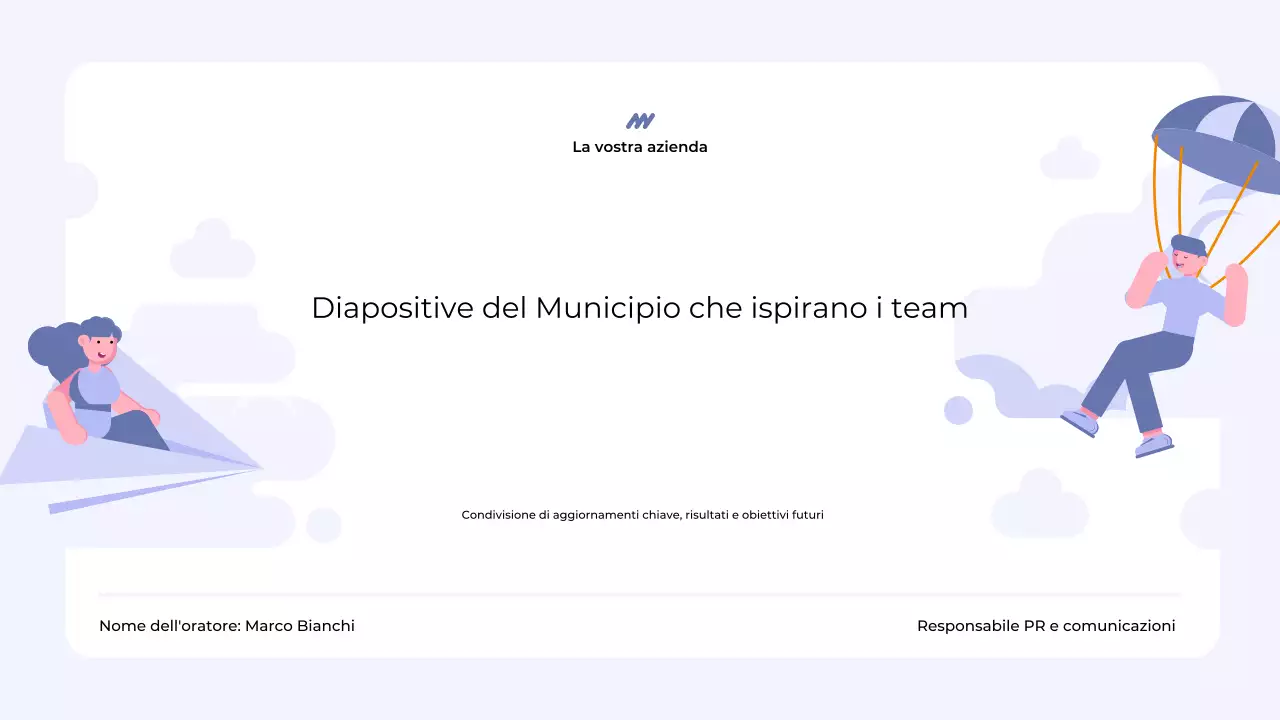 presentazione del team blu moderno