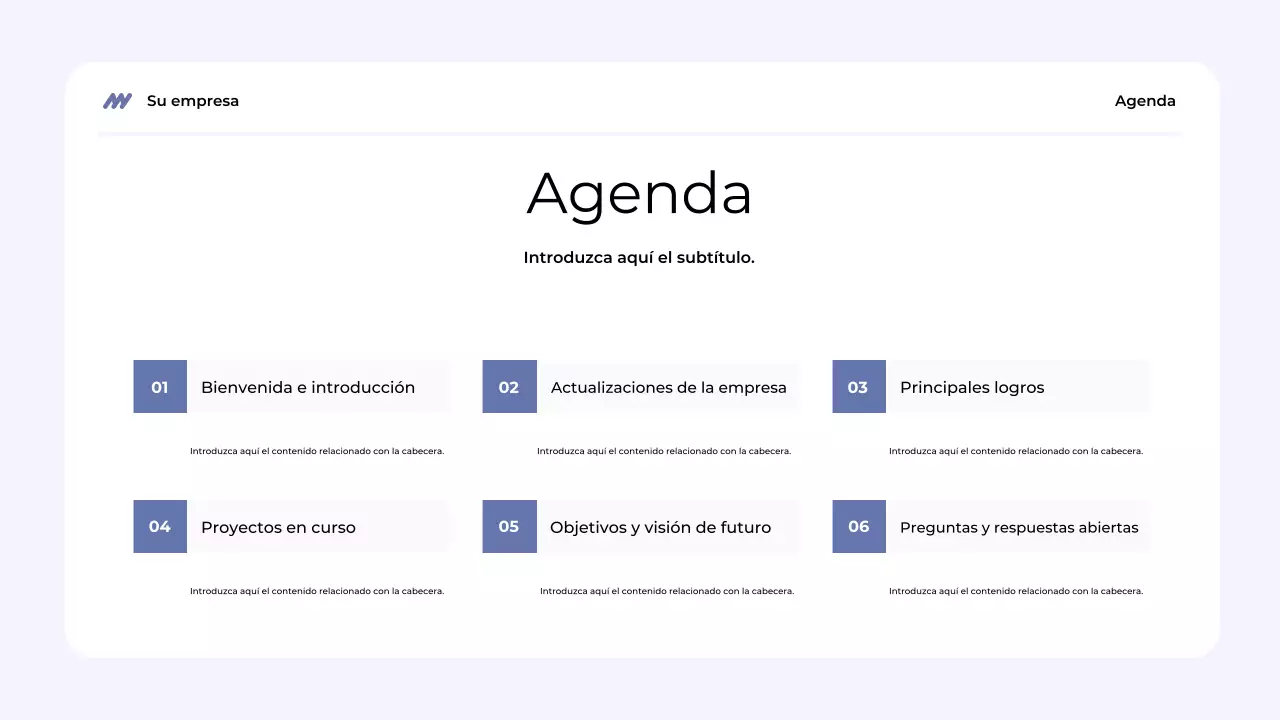 presentación del equipo blue modern