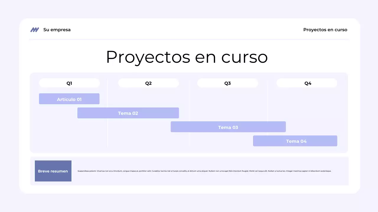 presentación del equipo blue modern