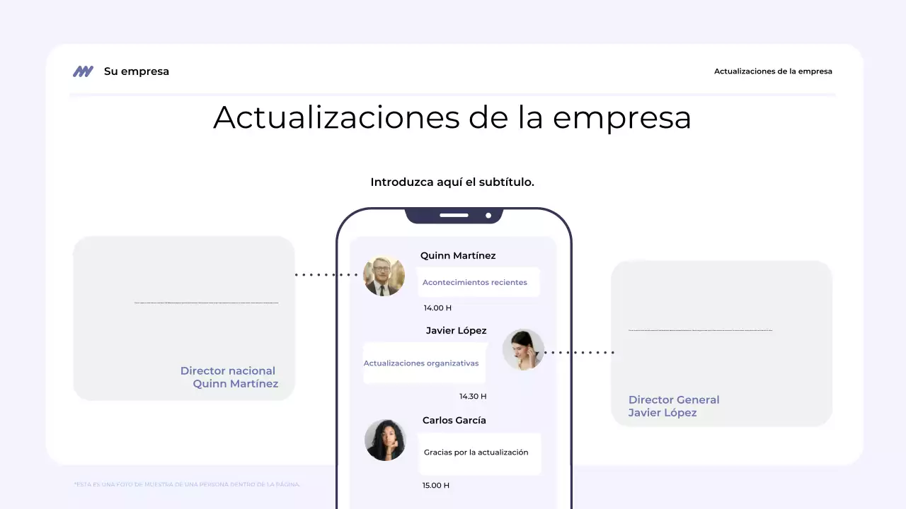 presentación del equipo blue modern
