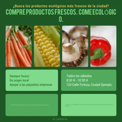 promoción del mercado de alimentos ecológicos green rustic
