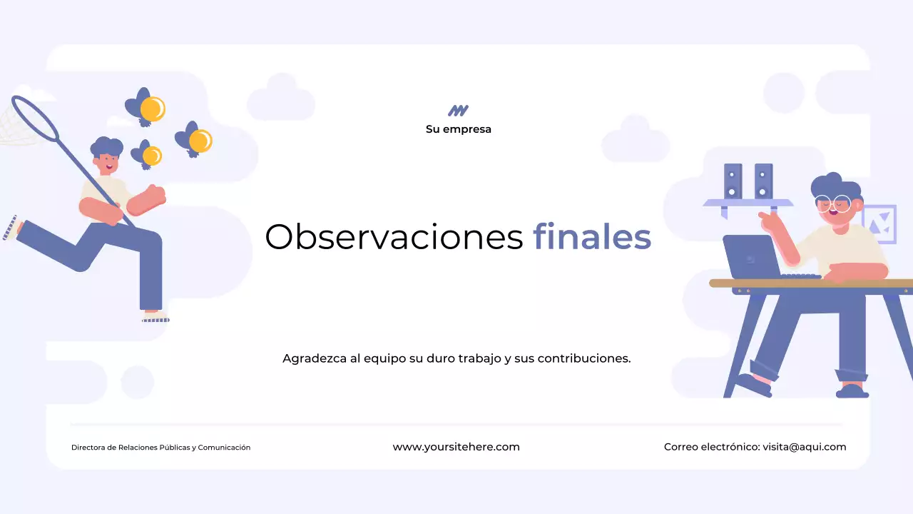 presentación del equipo blue modern