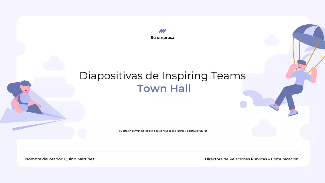 presentación del equipo blue modern