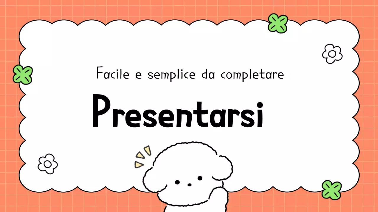 Istruzioni bio arancione carino