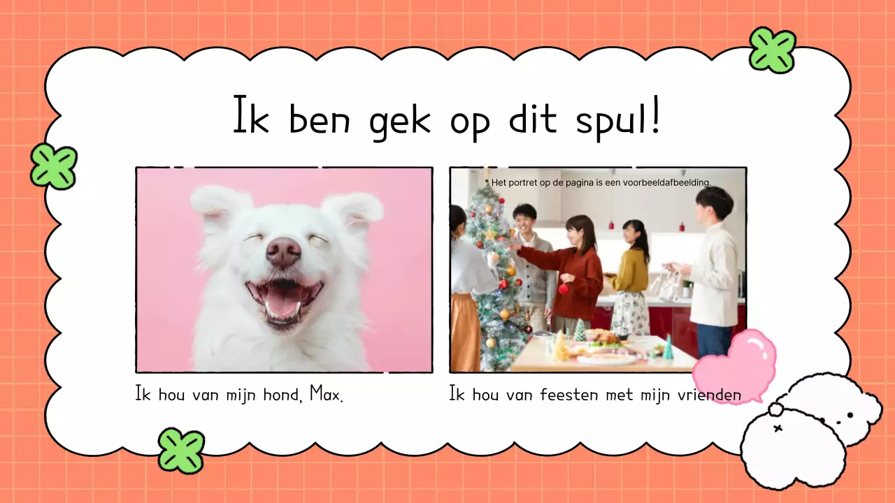 Oranje schattige bio instructies