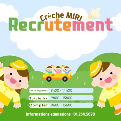 Recrutement bébé bleu clair
