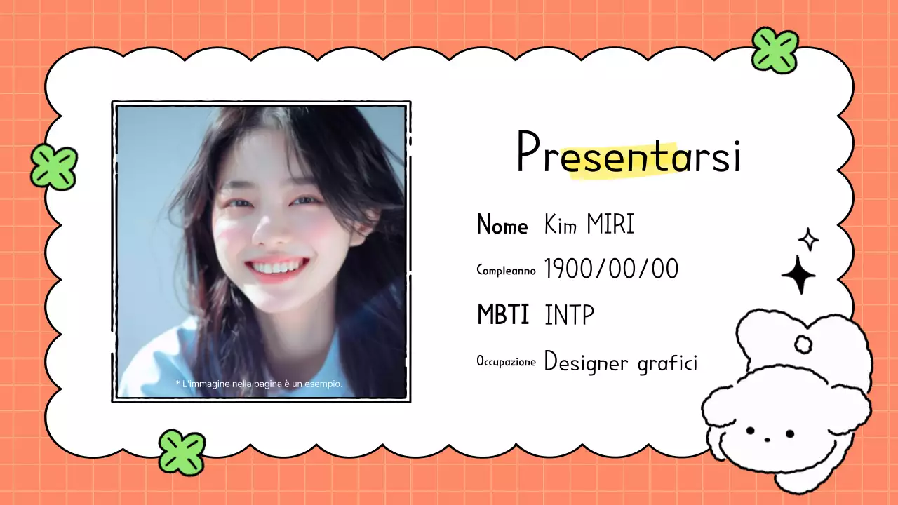 Istruzioni bio arancione carino