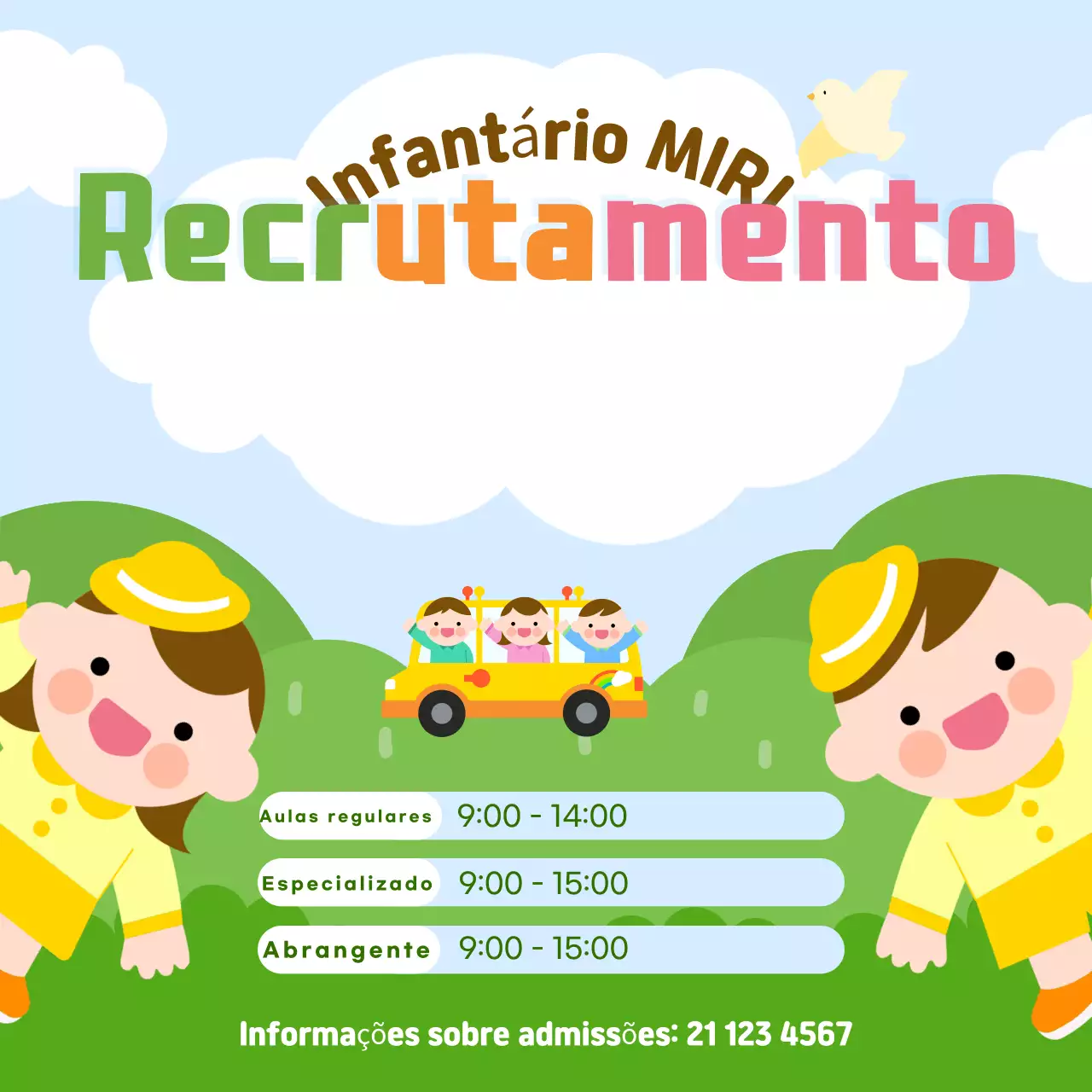 Recrutamento de bebé azul claro