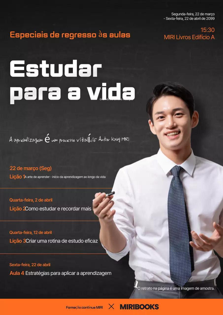 Anúncio do Especial de Educação Laranja Moderna